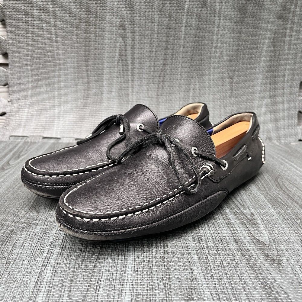 Sebago Kedge Tie Black Driving Loafers Slippers Shoes‎ Mens 9.5